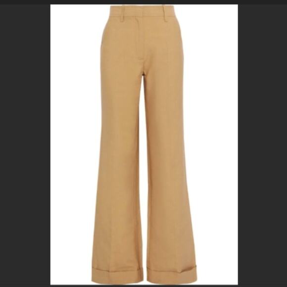 Victoria Beckham Cotton-blend Canvas Flared Pants (Exclusive 70's Capsule) - Picture 1 of 7